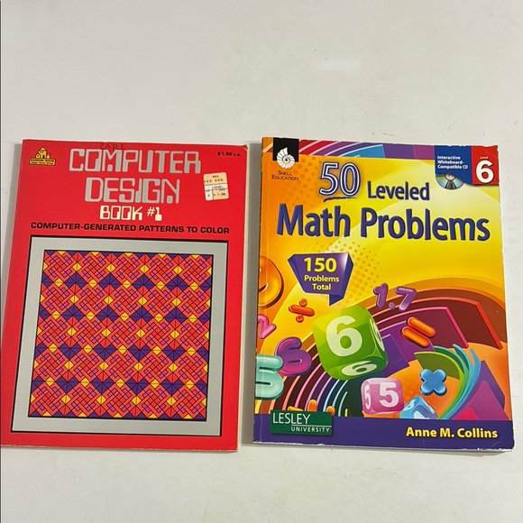 Computer Design Book and Math Problems Book - Picture 1 of 11